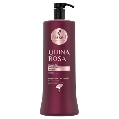 Imagem de Kit Shampoo e Condicionador Quina Rosa Brilho Intenso e Maciez Haskell 1L