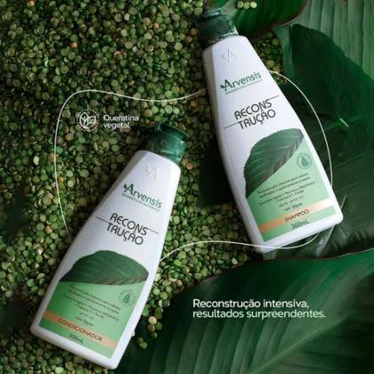 Imagem de Kit Shampoo e Condicionador Reconstrução Capilar Arvensis Vegano Cabelos Danificados 2x 300ml
