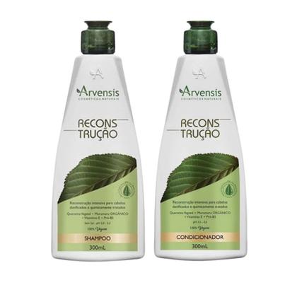 Imagem de Kit Shampoo e Condicionador Reconstrução Capilar Arvensis Vegano Cabelos Danificados 2x 300ml