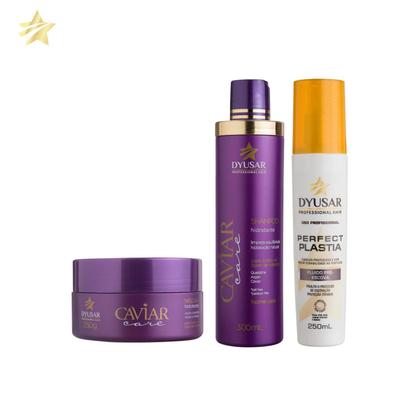 Imagem de Kit Shampoo e Máscara Caviar 300ml + Fluído Pré Escova 250ml