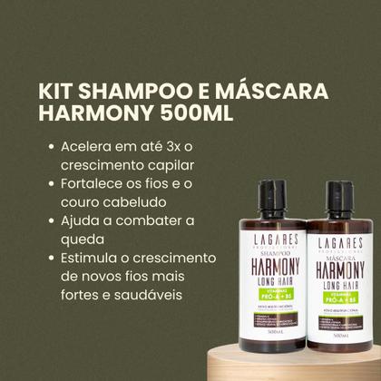 Imagem de Kit Shampoo e Máscara Harmony Long Hair 500 ML