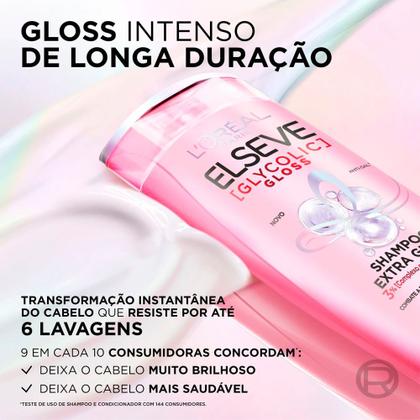 Imagem de Kit Shampoo Elseve Glycolic Gloss 400ml + Condicionador Elseve Glycolic Gloss 400ml