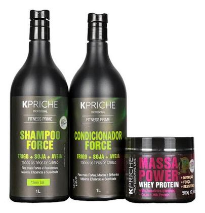 Imagem de Kit Shampoo Force 1l + Máscara Whey Power - 500g