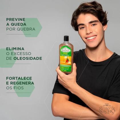 Imagem de Kit Shampoo FORTALECEDOR Antiqueda + Condicionador + Leave In Tio Nacho 120ml