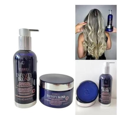 Imagem de Kit shampoo matizador e mascara infinity blond tyrrel 250ml