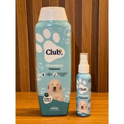 Imagem de Kit Shampoo para Cachorro Filhote + Perfume + Gel dental + escova de dente de encaixe
