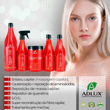 Imagem de Kit Shampoo Reconstrutor Adlux 5 Passos Cabelos Quebradiços Therapy hair