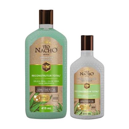 Imagem de Kit Shampoo Tio Nacho Reconstrutor Total 415ml + Condicionador 200ml