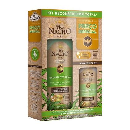 Imagem de Kit Shampoo Tio Nacho Reconstrutor Total 415ml + Condicionador 200ml