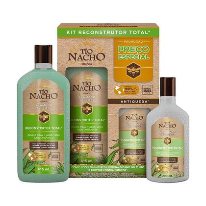 Imagem de Kit Shampoo Tio Nacho Reconstrutor Total 415ml + Condicionador 200ml