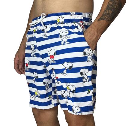 Imagem de Kit Short Casal Snoopy Exclusivo de Luxo Combinando Original Moda Praia Verão