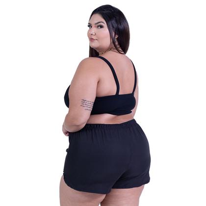 Imagem de Kit Shorts Plus Size Femininos Praia Piscina G1, G2, G3, G4 Com 2 Unidades