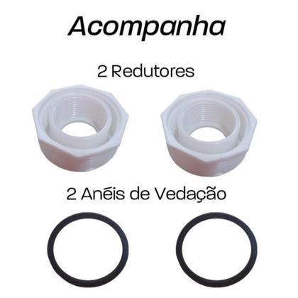 Imagem de Kit Sifão Duplo Metalizado 80Cm + Válvula V8