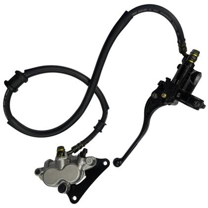 Imagem de Kit Sistema Freio Duplo Disco Cg Titan Fan Start 150 160 2014 A 2024 Roda Modelo 2025 Sistema Freio Traseiro Pinça Burrinho