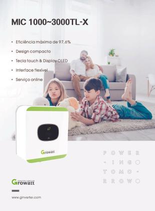 Imagem de kit sistema solar Growatt com módulos Jinko 3.19kwp