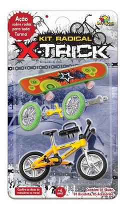 Imagem de Kit Skate De Dedo Com Lixa Bicicleta Moto Acessórios