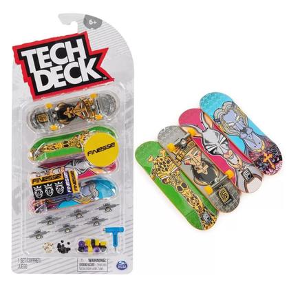Kit Skate De Dedo Teck Deck Finesse Com 4 Sunny 002891 Imagem de Kit Skate De Dedo Teck Deck Finesse Com 4 Sunny 002891