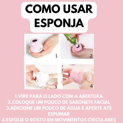 Imagem de Kit Skin Care Limpeza de Pele e Cuidado Facial Completo c/ Rosa Mosqueta + esponja facial- 6 itens 