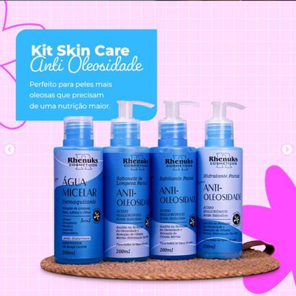 Imagem de Kit Skincare Anti Oleosidade E Acne , Sérum Peptídeos Anti olheiras e Rugas Dermachem 5 ITENS