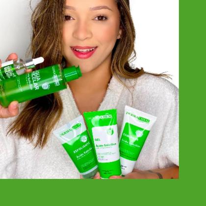 Imagem de Kit Skincare Anti Oleosidade e Acne, Sérum Rosa Mosqueta Clareador, Mousse Micelar Limpeza Facial Vitamina C 150ml