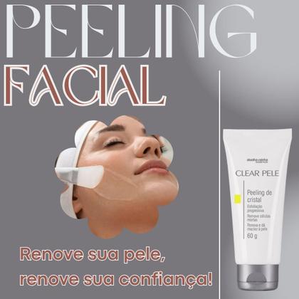 Imagem de Kit Skincare Peeling Limpeza Profunda da Pele e Creme Clareador Facial Nova Pele Original Melhora as Manchas do Rosto
