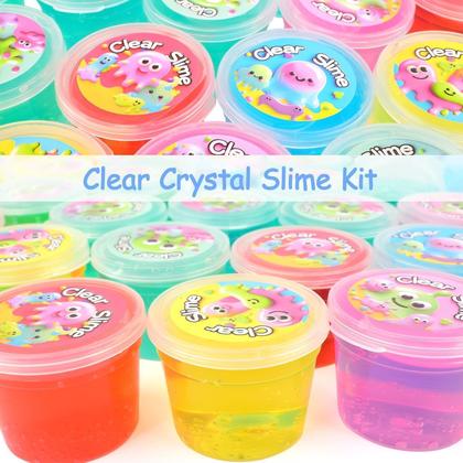 Imagem de Kit Slime Remethsu 118 Clear Crystal com esferas de espuma 30 mL x118