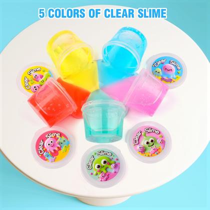 Imagem de Kit Slime Remethsu 118 Clear Crystal com esferas de espuma 30 mL x118