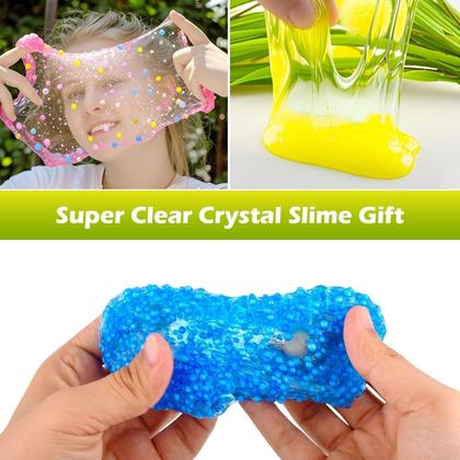 Imagem de Kit Slime Remethsu 118 Clear Crystal com esferas de espuma 30 mL x118