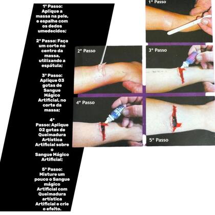 Imagem de kit slug maquiagem de terror slug e latex liquido 100 ml