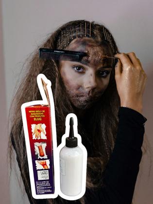 Imagem de Kit Slug Maquiagem Terror Látex 100ml + Sangue falso 120ml