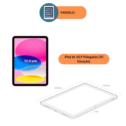 Imagem de Kit Smart Case p/ iPad 10,9 Polegadas c/ Teclado Mouse + Película