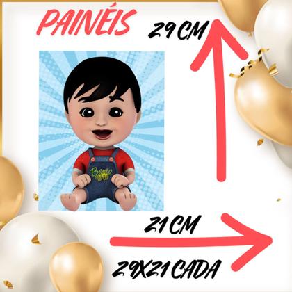 Imagem de Kit só um bolinho decoração Bento e Totó Aniversário festa em casa banner, topo bolo