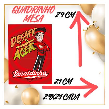 Imagem de Kit só um bolinho decoração Enaldinho Aniversário festa em casa, topo bolo - 35 Peças