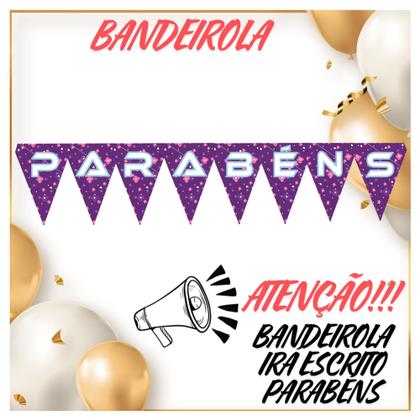 Imagem de Kit só um bolinho decoração Guerreiras do Kpop Aniversário festa em casa banner, topo bolo-50 Peças