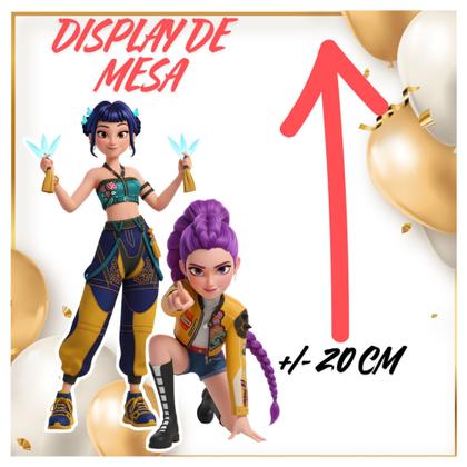 Imagem de Kit só um bolinho decoração Guerreiras do Kpop Aniversário festa em casa banner, topo bolo-50 Peças