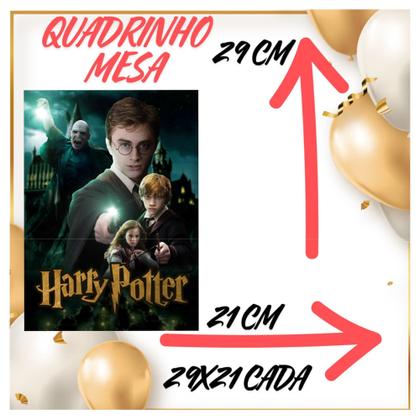 Imagem de Kit só um bolinho decoração Harry Potter Aniversário festa em casa banner, topo bolo - 35 Peças