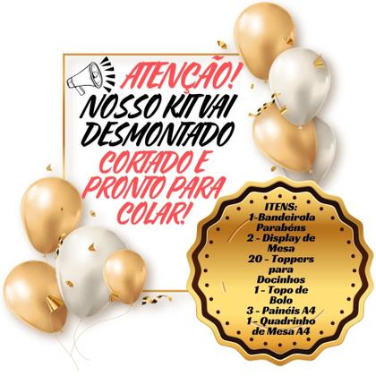 Imagem de Kit só um bolinho decoração Homem Aranha Aniversário festa em casa banner, topo bolo