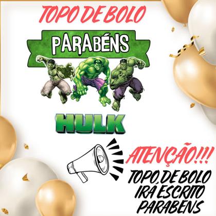 Imagem de Kit só um bolinho decoração Hulk Aniversário festa em casa banner, topo bolo