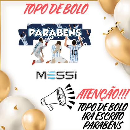 Imagem de Kit só um bolinho decoração Lionel Messi Aniversário festa em casa banner, topo bolo