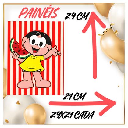 Imagem de Kit só um bolinho decoração Magali Aniversário festa em casa banner, topo bolo - 35 Peças