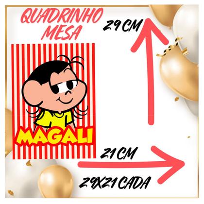 Imagem de Kit só um bolinho decoração Magali Aniversário festa em casa banner, topo bolo - 35 Peças