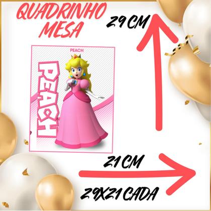 Imagem de Kit só um bolinho decoração Princesa Peach Aniversário festa em casa banner, topo bolo - Pointfest