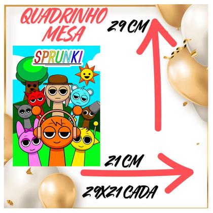 Imagem de Kit só um bolinho decoração Sprunki Game Aniversário festa em casa banner, topo bolo - 50 Peças