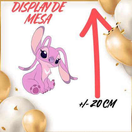 Imagem de Kit só um bolinho decoração Stich e Angel Aniversário festa em casa banner, topo de bolo