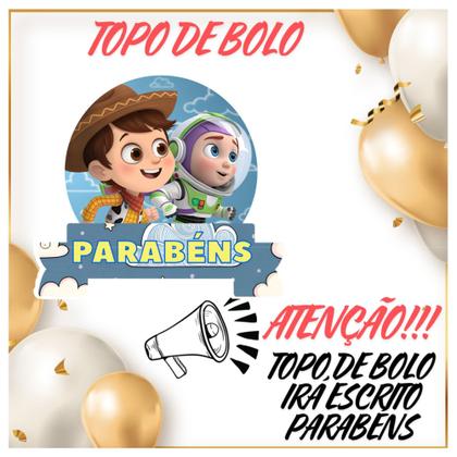 Imagem de Kit só um bolinho decoração Toy Story Cute Aniversário festa em casa banner, topo bolo - 35 Peças