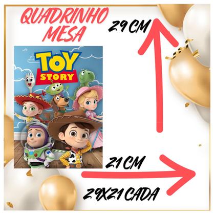 Imagem de Kit só um bolinho decoração Toy Story Cute Aniversário festa em casa banner, topo bolo - 50 Peças