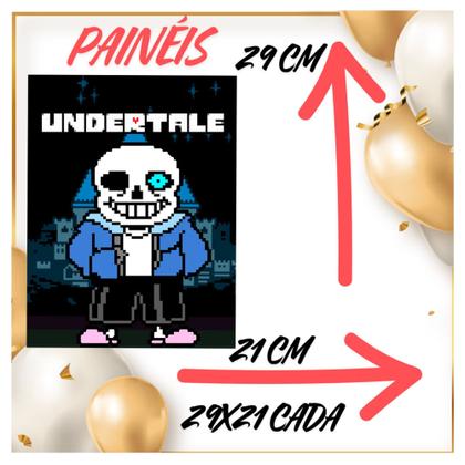 Imagem de Kit só um bolinho decoração Undertale Aniversário festa em casa banner, topo bolo - 35 Peças