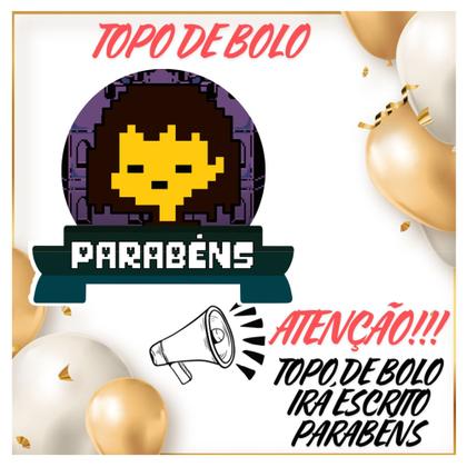 Imagem de Kit só um bolinho decoração Undertale Aniversário festa em casa banner, topo bolo - 35 Peças