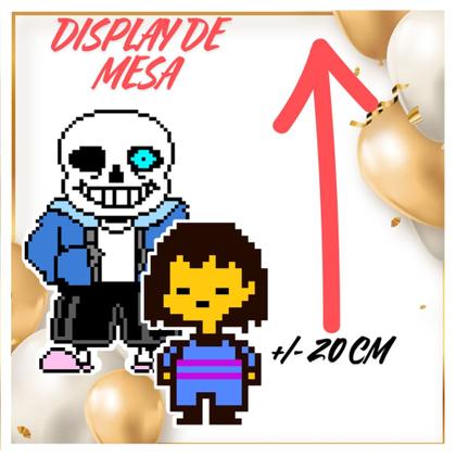 Imagem de Kit só um bolinho decoração Undertale Aniversário festa em casa banner, topo bolo - 35 Peças
