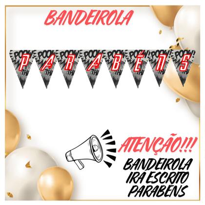 Imagem de Kit só um bolinho decoração Vingadores Heróis Aniversário festa em casa banner, topo bolo - 35 Peças